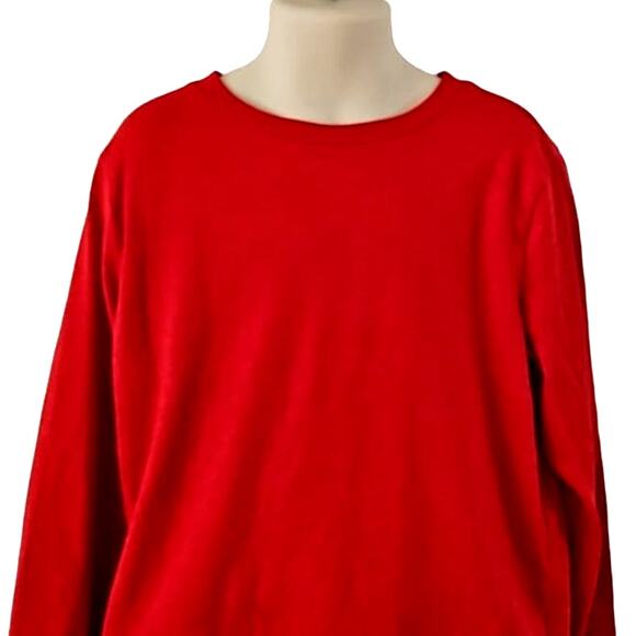 Old Navy Boys Solid Red Long Sleeve T-Shirt Size S (6/7) Cotton Crew Neck Tee - Picture 3 of 6